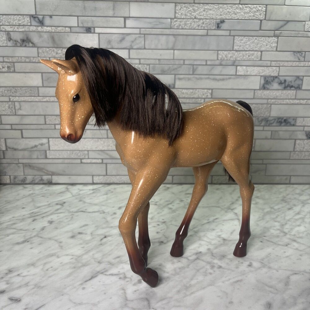 Battat Our Generation 12" Brown Speckled Horse Standing Foal Toy Figure